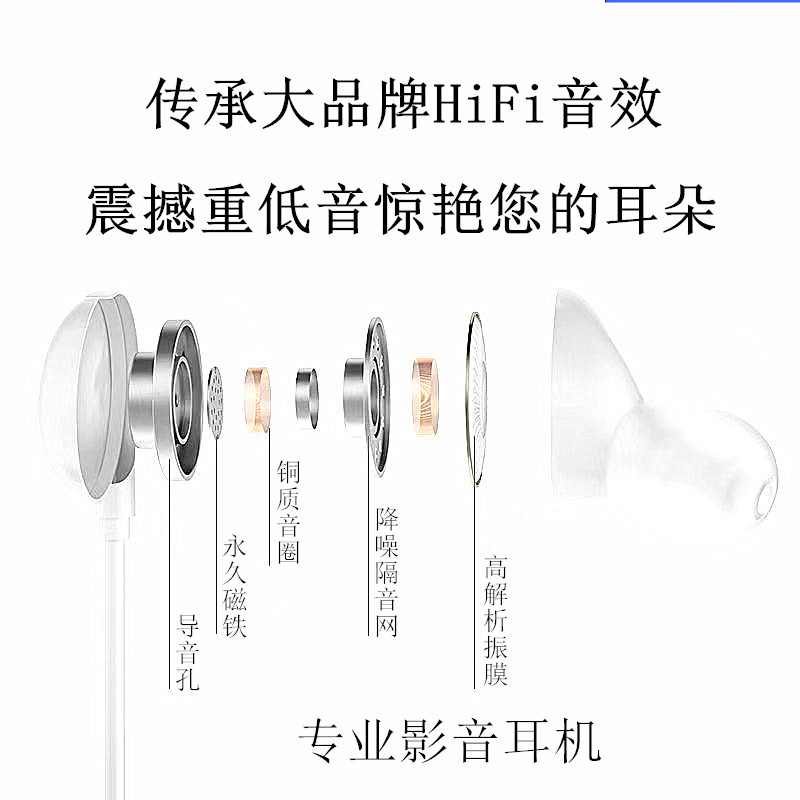 vivo入耳式耳机线原装s15s16s17prox90正品typec接口iQOOzneo811s - 图0