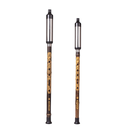 巴乌初学专业演奏紫竹刻龙竖吹巴乌C调降B调F调G调成人小学生乐器