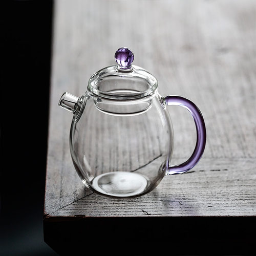 玉龙蛋玻璃小茶壶高硼硅耐热泡茶壶功夫茶具单人用小茶壶单壶茶壶 - 图0
