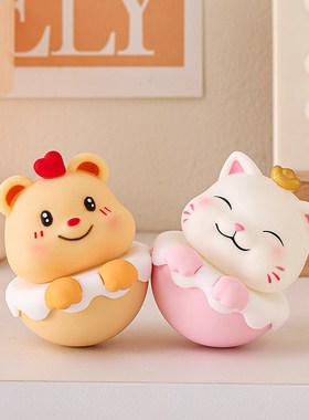 速发不倒翁情绪小摆礼办室公桌面装饰品工位解压神器生日件物生