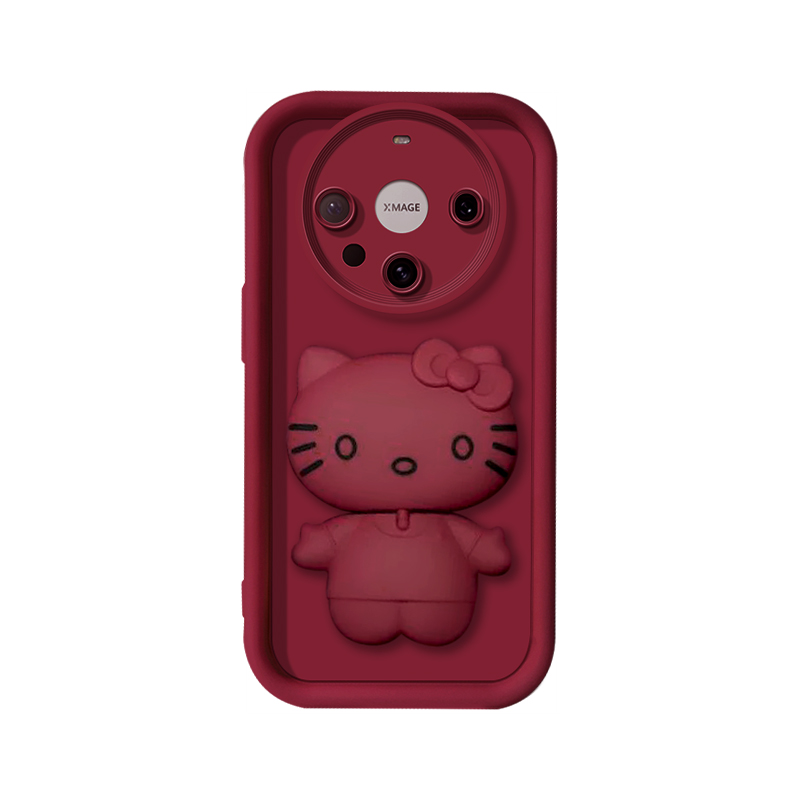 适用华为mate60pro新款手机壳mate50可爱凯蒂kt猫支架镜子p60pro女款龙年nova12pro硅胶软壳nova11防摔保护套 - 图3