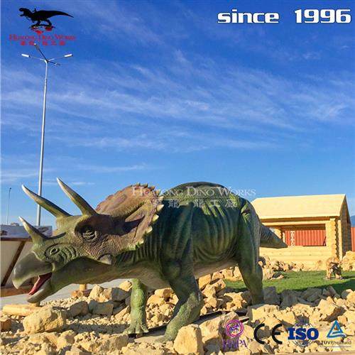 户外美陈仿真机械电动模型三角龙高密度硅胶海绵大型室外恐龙,淘宝优惠券,粉丝福利购,淘宝优惠卷