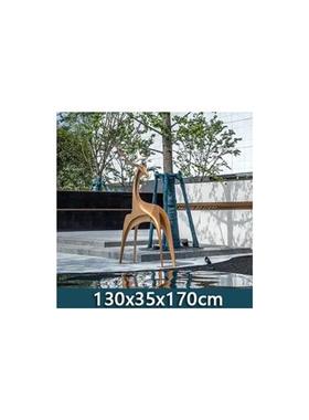 户外不锈钢几何梅花鹿雕塑售楼处地产草坪造景装饰抽象动物摆件