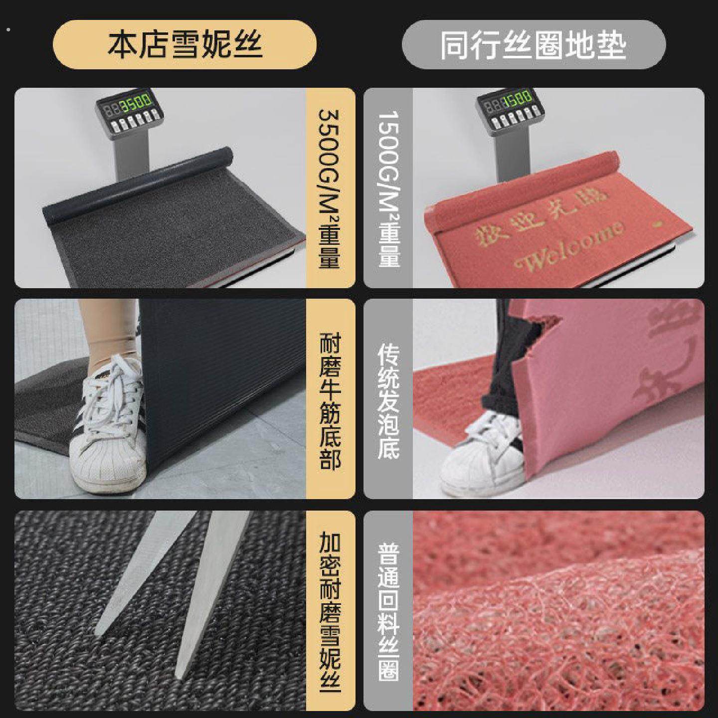 New customizable commercial store hotel entrance welcome carpet entrance door floor mat anti-slip mat entry door mat