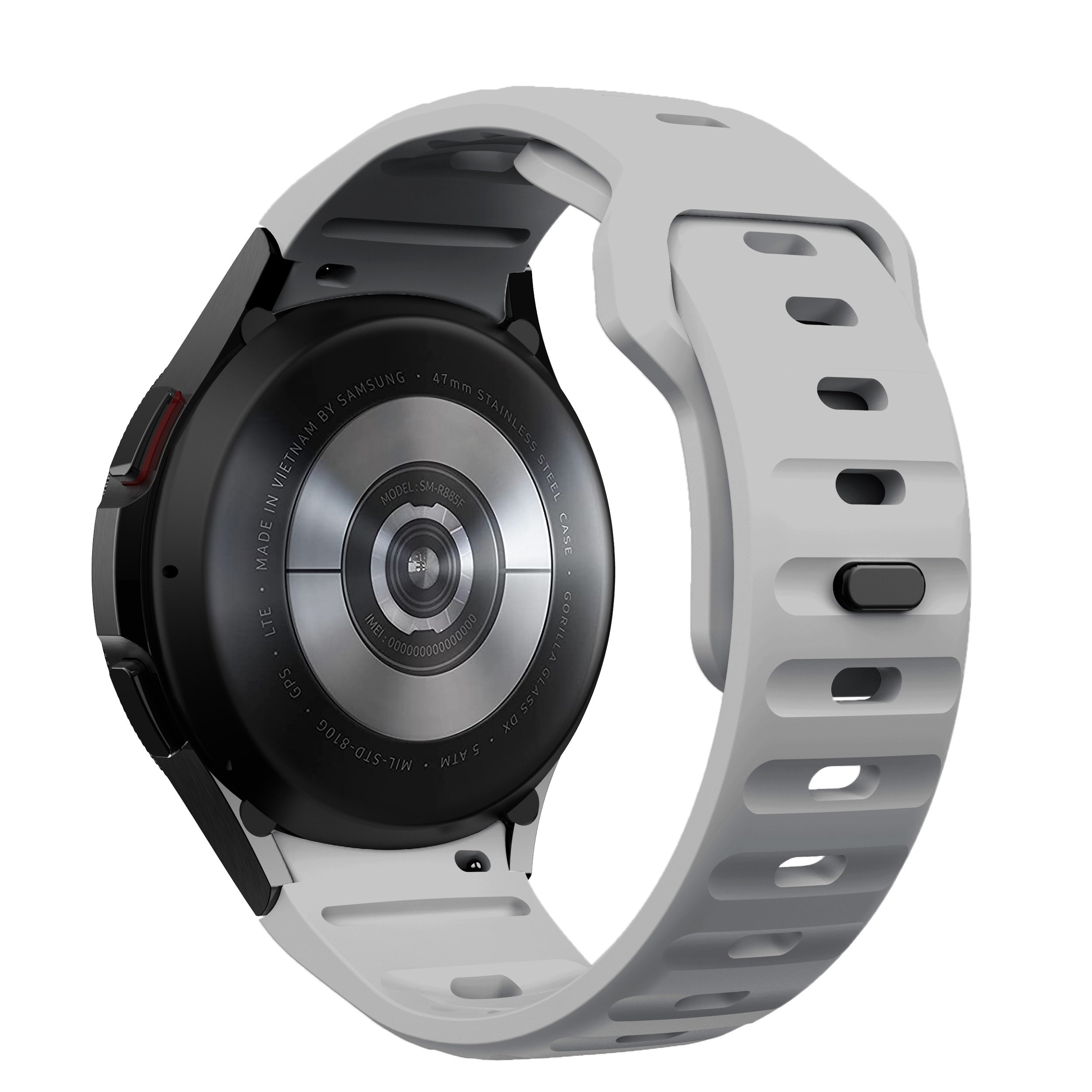 适用三星Galaxy Watch8/7/6/5/4智能运动FE手表Watch 5pro硅胶表带6/4 classic男46/47mm腕带samsung替换配件 - 图1