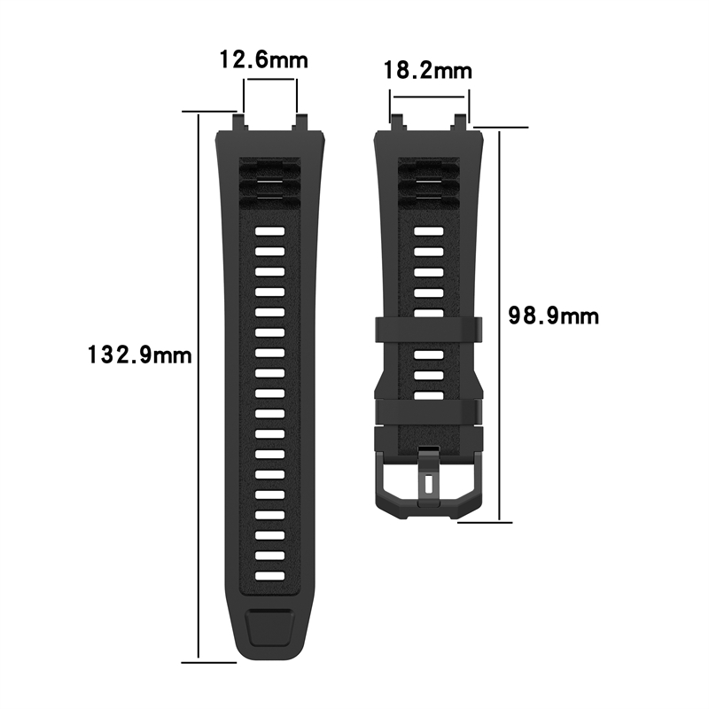 适用跃我Amazfit华米T-Rex 2智能手表表带trex2运动防水透气硅胶表带软胶替换腕带表链A2169钢化膜保护壳配件 - 图1