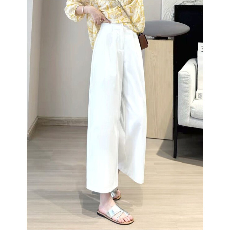 休闲风弯刀阔腿裤女夏季款大码高腰遮胯垂坠感宽松气球裤L2