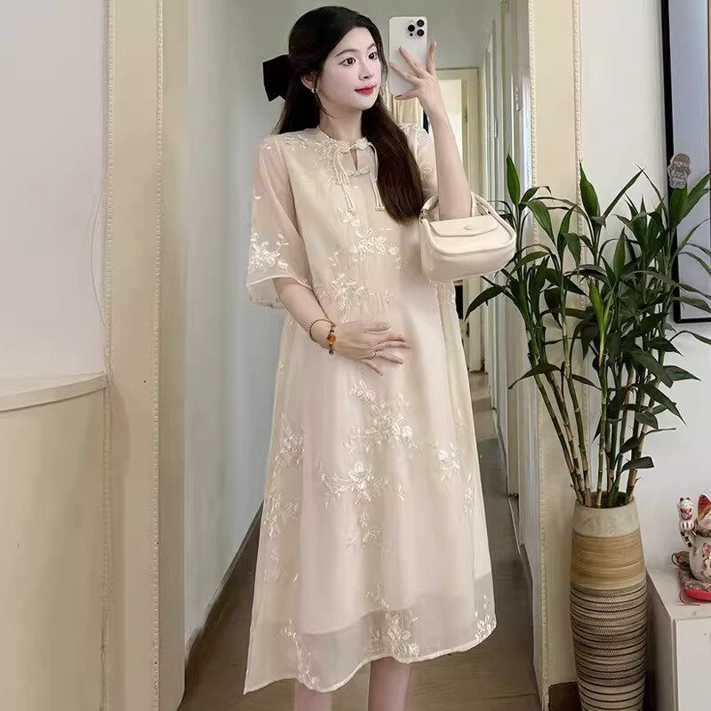 2026年新款夏孕妇装套装宽松显瘦碎花短袖上衣T恤孕期连衣裙