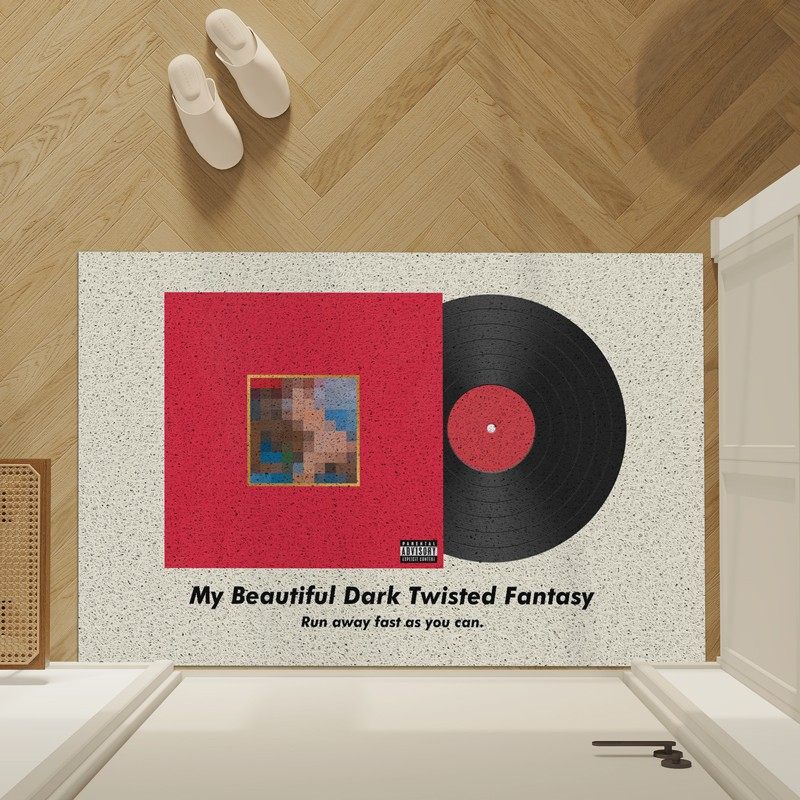 进门垫子定制欧美黑胶唱片入户地垫装饰CD专辑SZA周边地毯蹭脚垫,淘宝优惠券,粉丝福利购,淘宝优惠卷