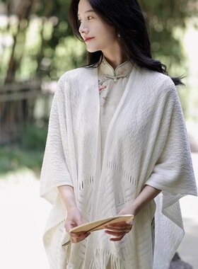 空调房办公室针织披肩女