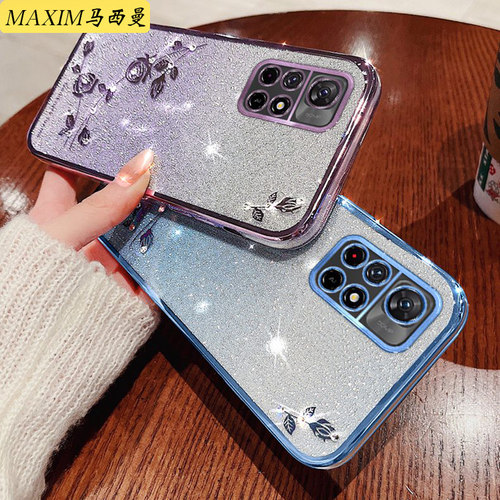 适用于红米Note115G手机壳新款11Tpro+网红潮女款小米Redmi Note11E保护硅胶套5G全包11S防摔软外壳pr0十薄钻 - 图3