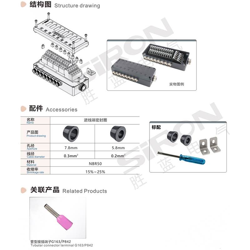 SIRON胜蓝H421-8-3000/5000-A便捷式接线盒感测器连接器LED 8通道 - 图2