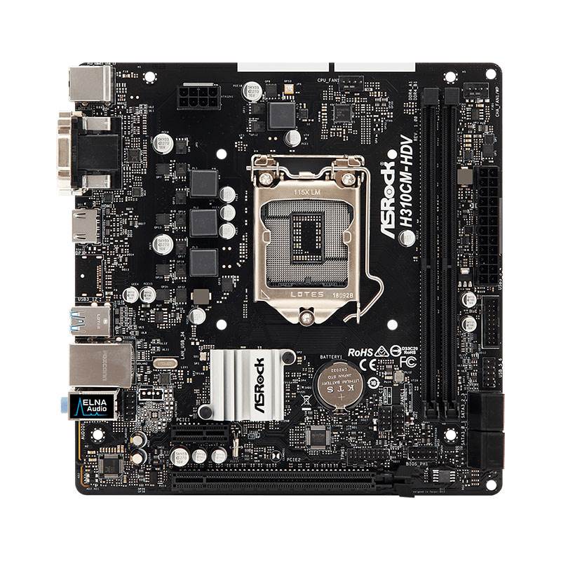 ASROCK/华擎科技 H310CM-HDV主板准ITX19.1*18.8cm支持8/9代9700-图1