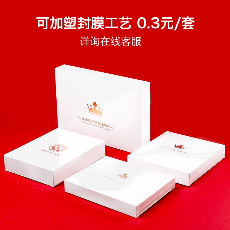 一次性蛋糕刀叉盘组合套装水滴盘子甜品塑料加厚甘蔗餐具盒装商用-图2