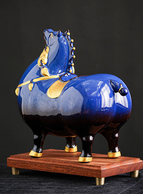 陶瓷摆件马上发财唐马招财