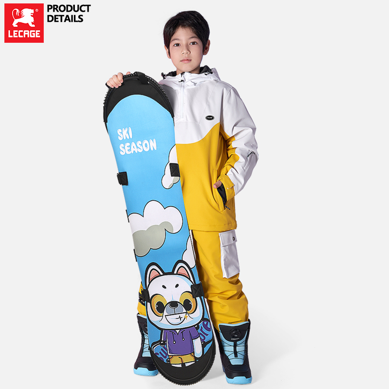 乐凯奇儿童单板饺子皮滑雪包防划防锈滑雪专用包滑雪板背包保护套 - 图3