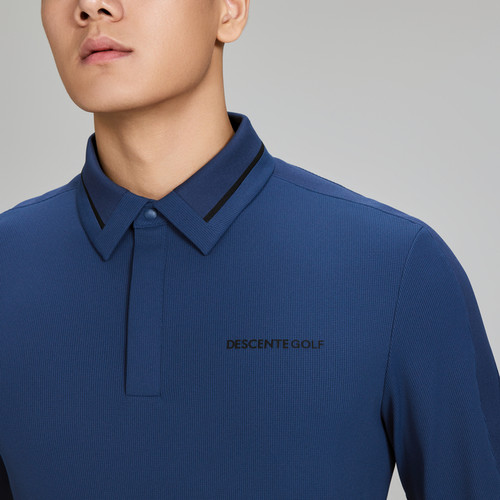 DESCENTEGOLF迪桑特高尔夫男士S-CORE防晒弹力长袖POLO衫秋冬新品 - 图1