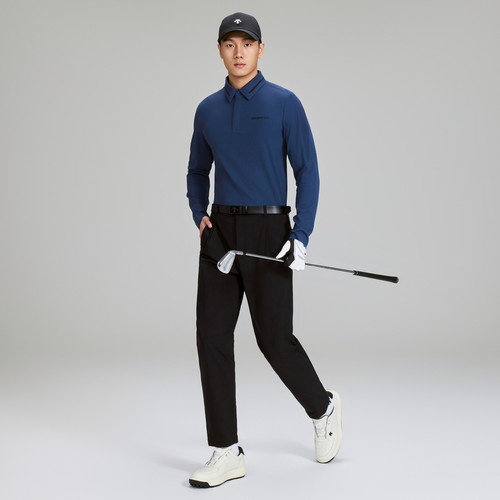 DESCENTEGOLF迪桑特高尔夫男士S-CORE防晒弹力长袖POLO衫秋冬新品 - 图0