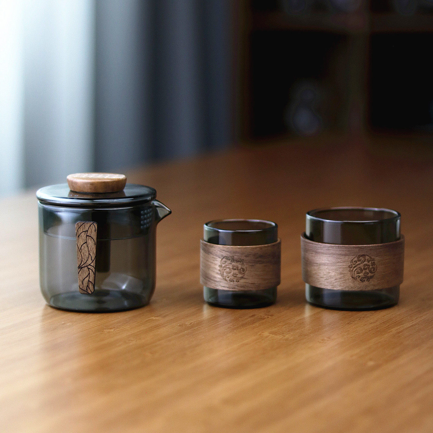 一壶两杯旅游便携收纳包茶具 耐高温玻璃手抓壶 年轻人盖碗快客杯,淘宝优惠券,粉丝福利购,淘宝优惠卷