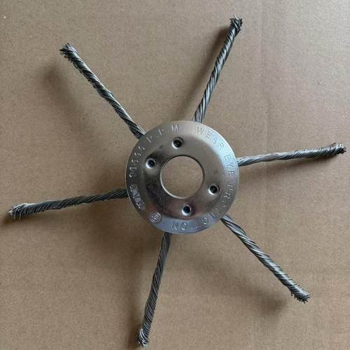 6寸 9寸 10寸割草机配件钢丝轮除草轮园林砖缝除草刷打草头除草盘 - 图2