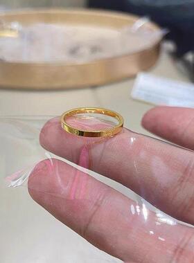 可水洗/经典百搭素圈戒指简约轻奢精致情侣对戒食指尾戒指环结婚