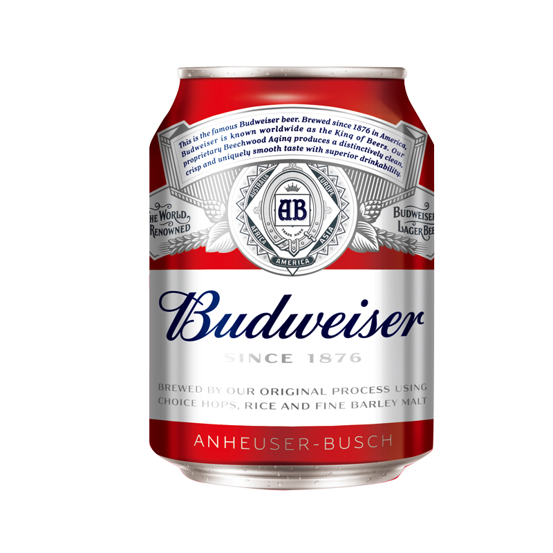 Budweiser/百威啤酒mini罐装255ml*12听 6听小罐装啤酒女生 包邮 - 图0