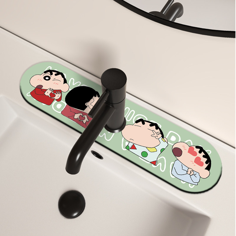 小新厨房水龙头垫卡通卫生间洗手台台面厕所水池沥水垫子防溅水窄,淘宝优惠券,粉丝福利购,淘宝优惠卷