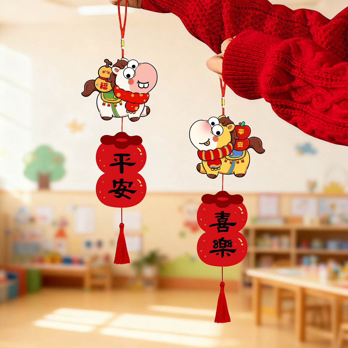 新年醒狮门把手保护套过年春节卡通马门把手挂件家居氛围装饰用品,淘宝优惠券,粉丝福利购,淘宝优惠卷