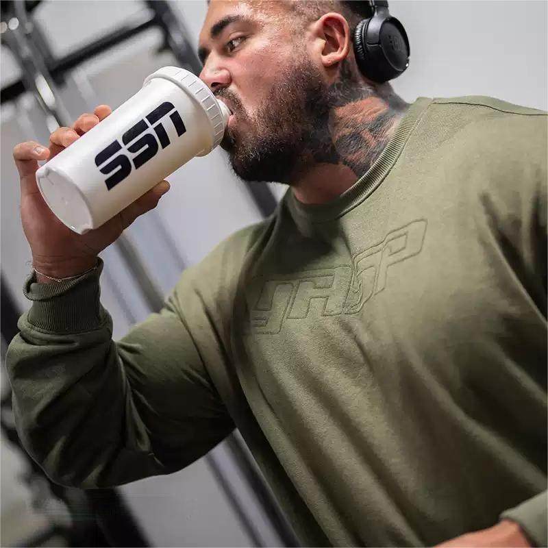 GASP春秋季美式纯色运动卫衣男长袖T恤大码宽松落肩健身训练圆领,淘宝优惠券,粉丝福利购,淘宝优惠卷