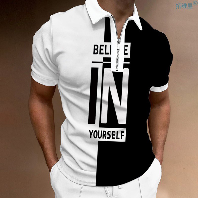 Men Polo Tshirt Summer Male 3DPrinted Polo Tees Slim-图1