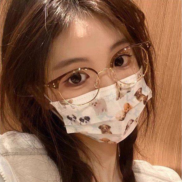 小红书同款冷茶金超轻半框近视眼镜女学生有度数小圆框素颜神器潮,淘宝优惠券,粉丝福利购,淘宝优惠卷