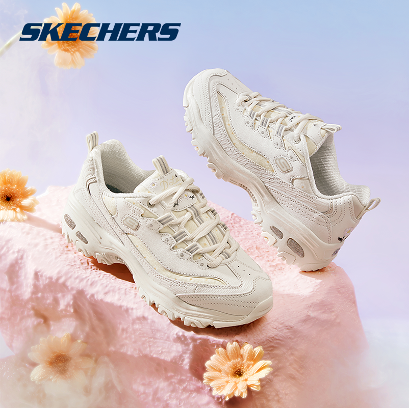 【赵露思同款】Skechers斯凯奇fafa熊小雏菊老爹鞋女鞋刺绣运动鞋 - 图2