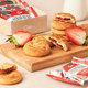 South Korea imported Qingyou strawberry flavor sandwich biscuits 195g casual snack office individually packaged strawberry pie