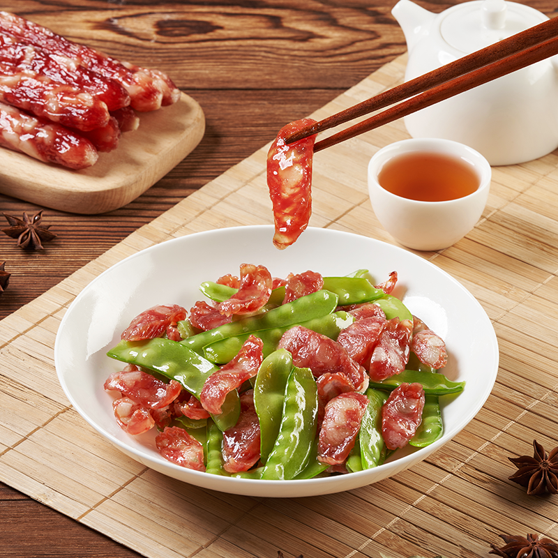 广州陶陶居酒家乐喜腊肠380g广式腊肉五五肥瘦煲仔饭广东特产手信