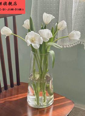 圆形收口厚底玻璃牛奶杯果汁杯直身杯烈酒杯大号洋酒杯子