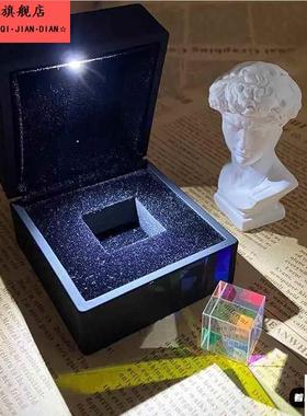 光的礼物光之立方合色三棱镜立方体创意摆件辅手极光棱镜