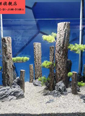 鱼缸仿真沉木树干水草造景雨林缸装饰乌龟缸杜鹃根香槟树枝森林景
