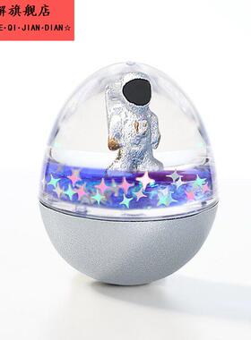 宇航员不倒翁摆件轻奢解压创意小摆件礼物迷你桌面流体星空太空人