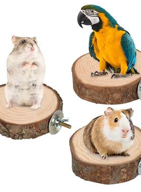 鹦鹉鸟站杆栖息原木苹果花椒葡萄木站棍鸟类磨爪栖息站架鸟笼配件