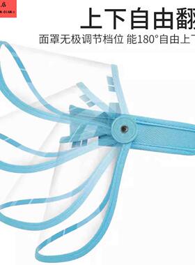 电动车防雨面罩骑行下雨天外卖员专用遮雨帽护脸透明面罩挡雨神器