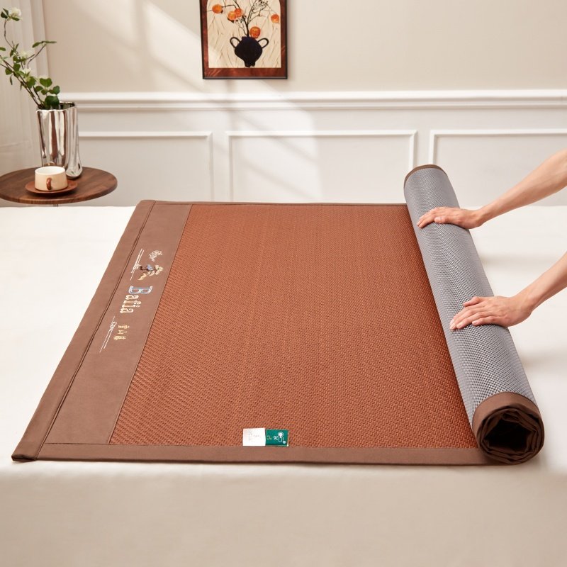 罗兰世家高端PE藤席冰丝席三件套凉爽透气凉席子舒适裸睡空调席,淘宝优惠券,粉丝福利购,淘宝优惠卷