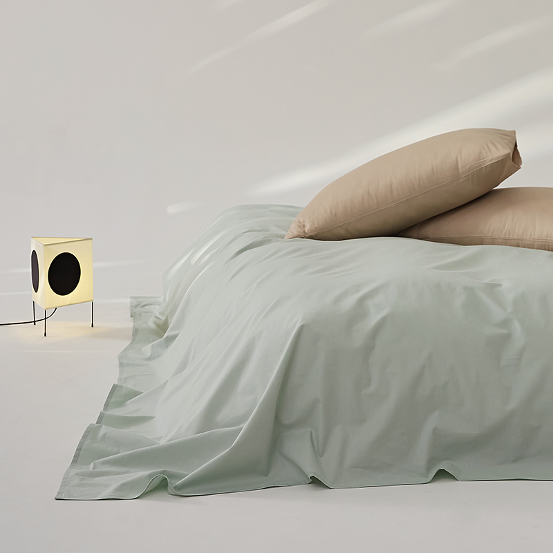 纯棉全棉100S床单单件四季通用新疆精梳棉单双人春秋纯色床铺被单 - 图0