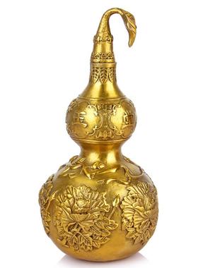 铜葫芦摆件 铜富贵玉堂铜葫芦客厅卧室