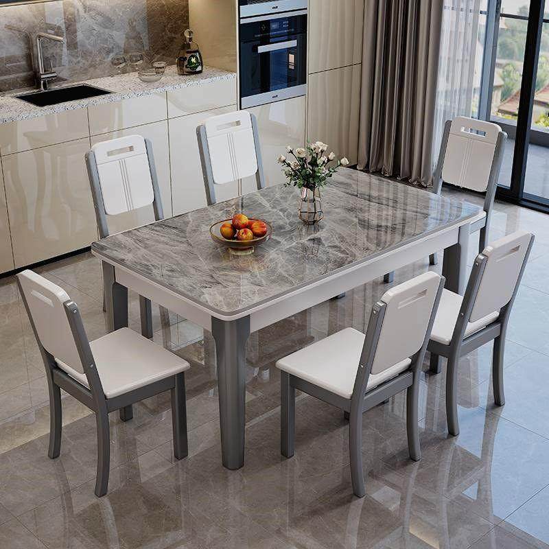 实木岩板餐桌椅组合轻奢现代简约客厅家用小户型饭桌出租房用2023,淘宝优惠券,粉丝福利购,淘宝优惠卷