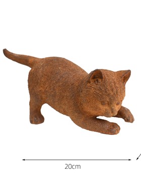 小猫开会，花园铸铁动物装饰摆件