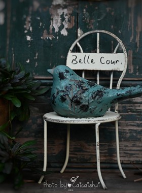 实心铸铁花园户外小鸟摆件装饰