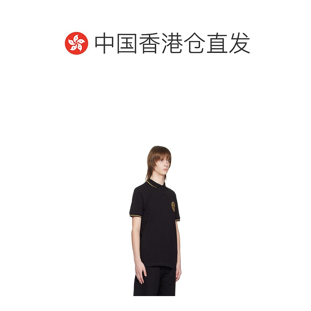 香港直邮Versace Jeans V-Emblem 短袖Polo 衫 E74GAGT06ECJ01T - 图1