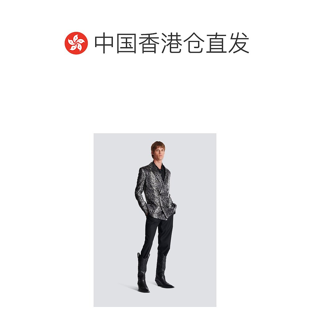 香港直邮Balmain 翻领长袖西装外套 CH1SI700SD41 - 图1