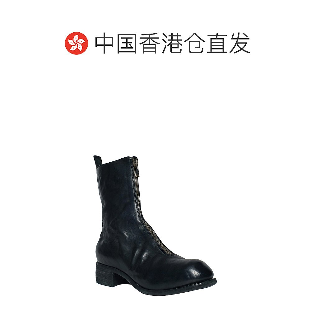 香港直邮GUIDI 黑色女士踝靴 PL2-HORSE-FULL-GRAIN-BLACK - 图1