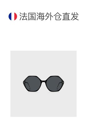 欧洲直邮HUGO BOSS雨果BOSS BLACK 带棱角框架黑色醋酸纤维太